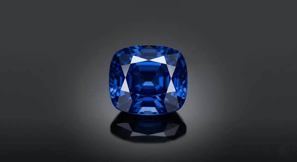 Colored gemstone photographed with backlight showing transparency and color